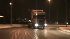 Truck drifting