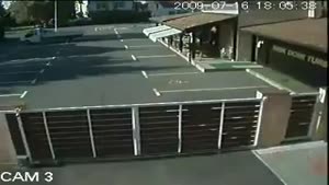 Dumbass biker crashes into fence