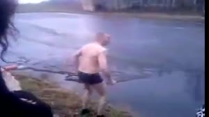 Ice Diving Fail