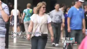 Full-body waxed in Sydney's Circular Quay for the love of humanity