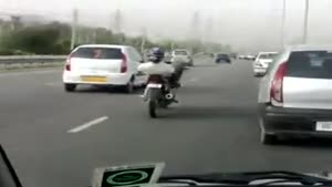 Biker takes it easy