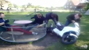 Merry-go-round Stunt Fail