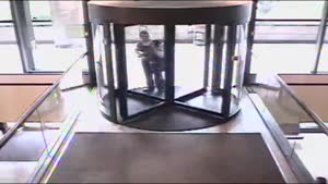 Fat Guy Breaks Revolving Door