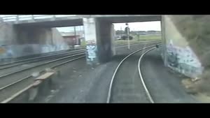 Idiot Falls Over In Front Of Train