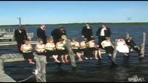 Entire Wedding Party Takes The Plunge