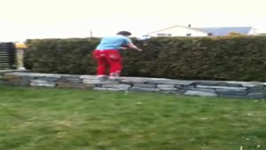 Back flip fail