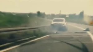 Rolls Royce Phantom Crashes On Highway