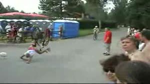 Biker Falls On His Face