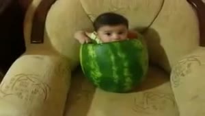 Baby Eating Watermelon