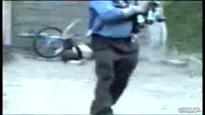 Fat Kid On Bicycle Bounces Head