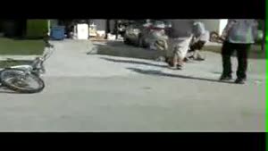 Skater faceplants on ramp