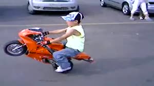 Little Kid With Biking Skills