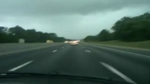 Lightning Hits A Truck