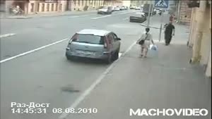 woman evades death