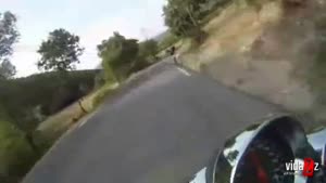 Biker Crashes On Car - Shocking!