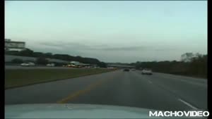 Car Crashes Hard At 100 MPH