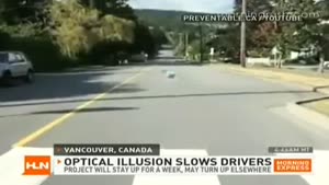 Optical Illusion To Slow Down Drivers