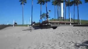 Beach Parkour Fail And Faceplant