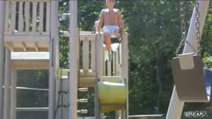 Kid Backflips And Impales Nuts On Pole