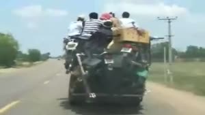 Overloaded car