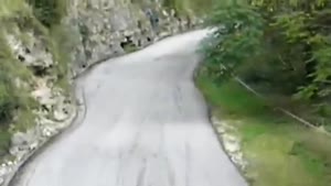 Rally Car Crashes into abyss