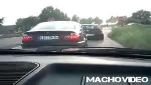 BMW Driver Laughs Before Crashing