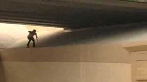 Rollerblade Jump Off Bridge