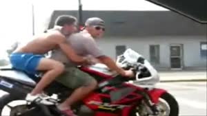 Two Guys On Bike Wipeout 
