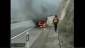 Tire Explodes In Cops Face