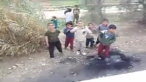 Soldiers Scaring Iraqi Children