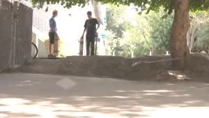 Skating Pole Jump Fail