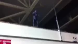 Spiderman Impersonation Fail