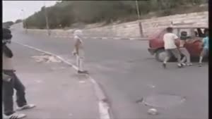 Rock Throwing Kid Hit By Car