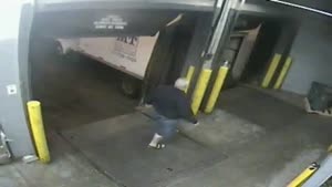 Fat Man Attacks Steel Post