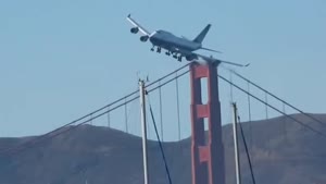 Plane Barely Misses Golden Gate Bridge