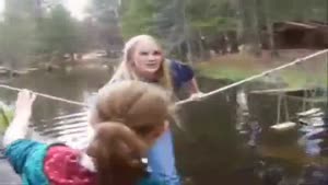 Blonde Girl Gets Wet