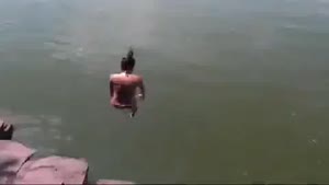 Bikini Girl Cliff Jump Fail