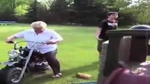 Grandma Motorcycle Fail