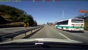 Speeding bus driver wipes out pickup truck