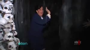 Scared Reporter In Haunted House