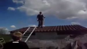 Fat Kid Falls Through Roof