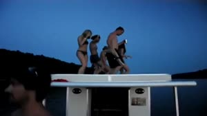 Drunk Chick Falls Off Boat