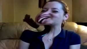 Girl Is Tripping on Her Webcam’s Special Effects