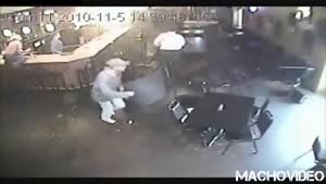 Deer Storming Into Bar