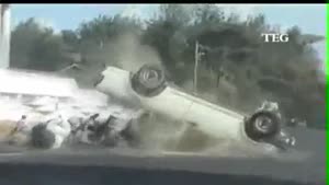 Pickup Truck Full of Africans Flips Over