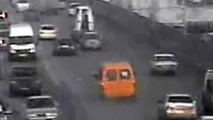 Van Loses Wheels On The Highway