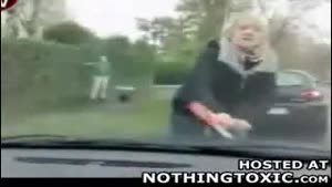 Two Psychos Attack Car With Axe