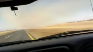 Low-Flying Jet Buzzes Car