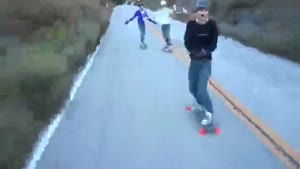 Downhill Longboard Crash