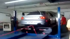 Mitsubishi Evo Falls Off Dyno